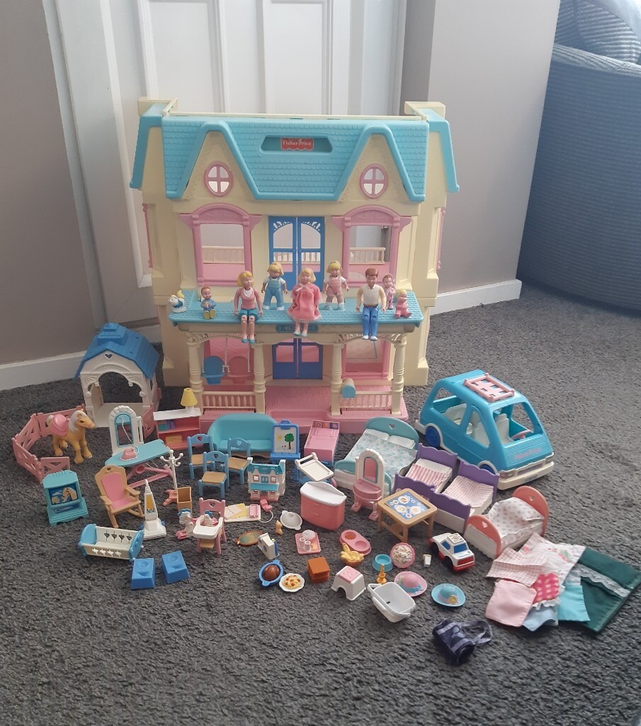 vintage fisher price dollhouse accessories